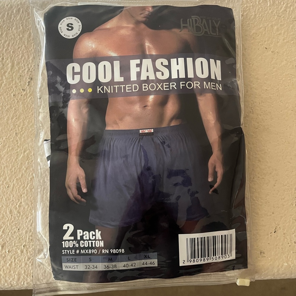 Men's Cool Fashion Knitted Boxer 2-Pack - Navy